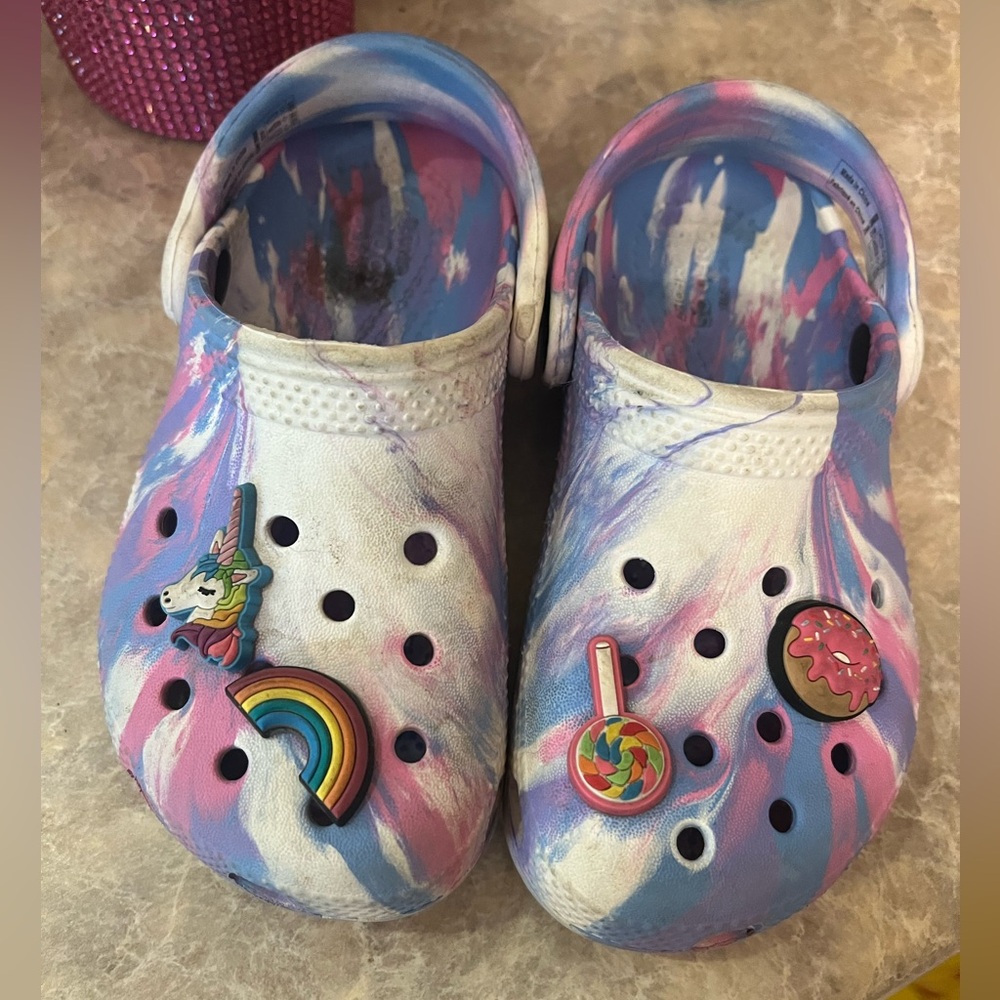 Colorful Kids Crocs with Fun Charms